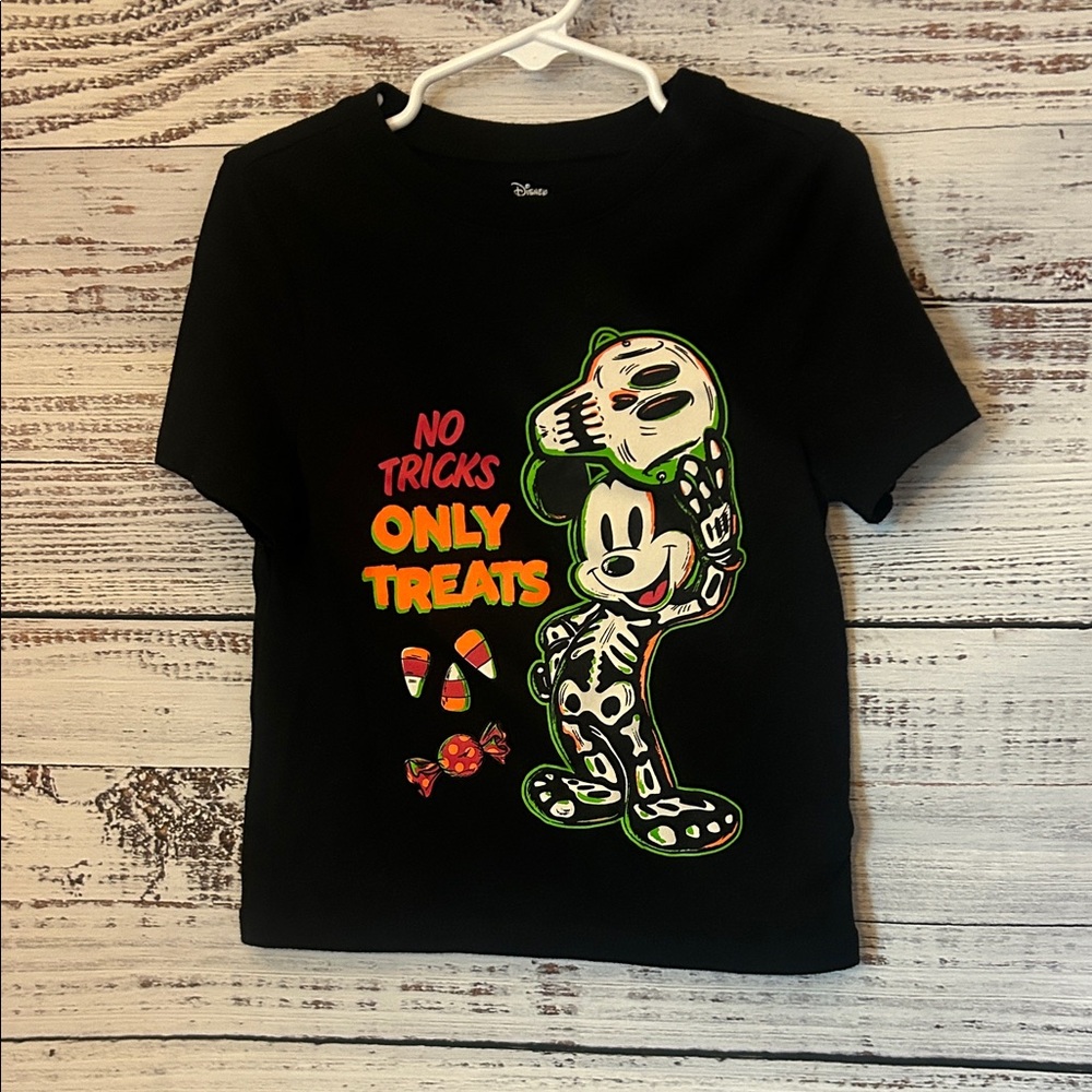 Disney Black Halloween Mickey Mouse Kids T-Shirt size 4t